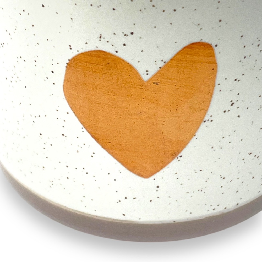 Starbucks 2017 Set of 2 Speckled Two Toned Coffee Tea Cup Copper Heart 12 oz. - Picture 6 of 9